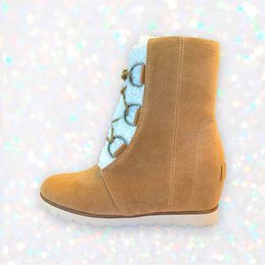 🆕 NEW Denali Camel Wedge Fur Boots